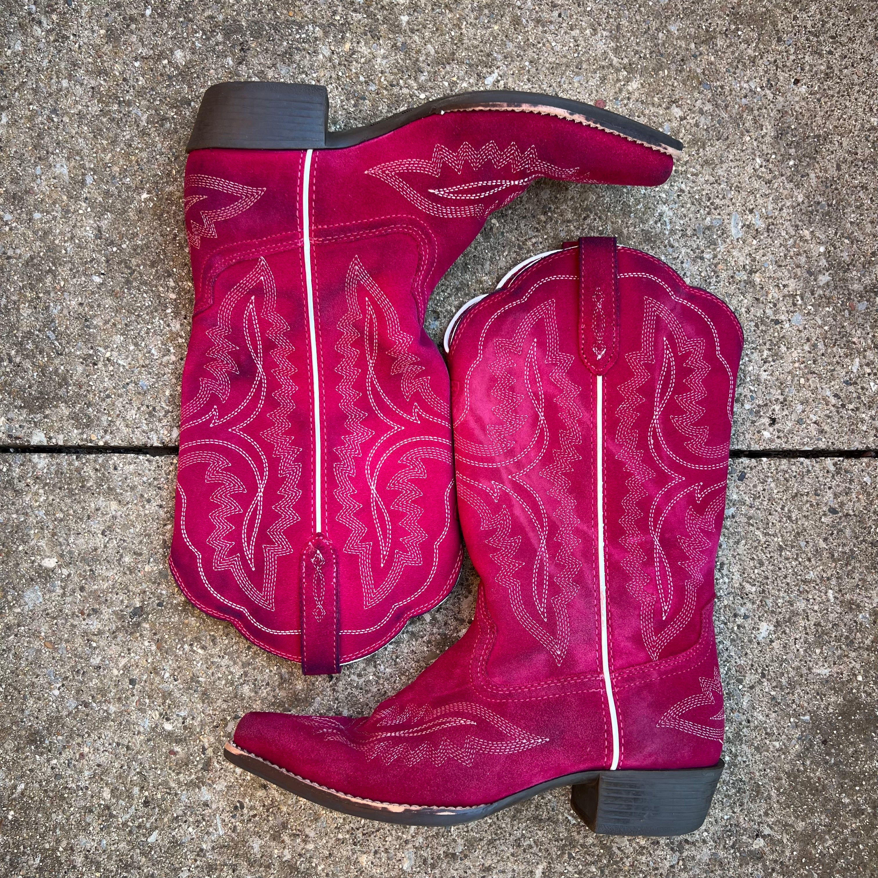 Ariat Pink Youth Western Cowboy Boots