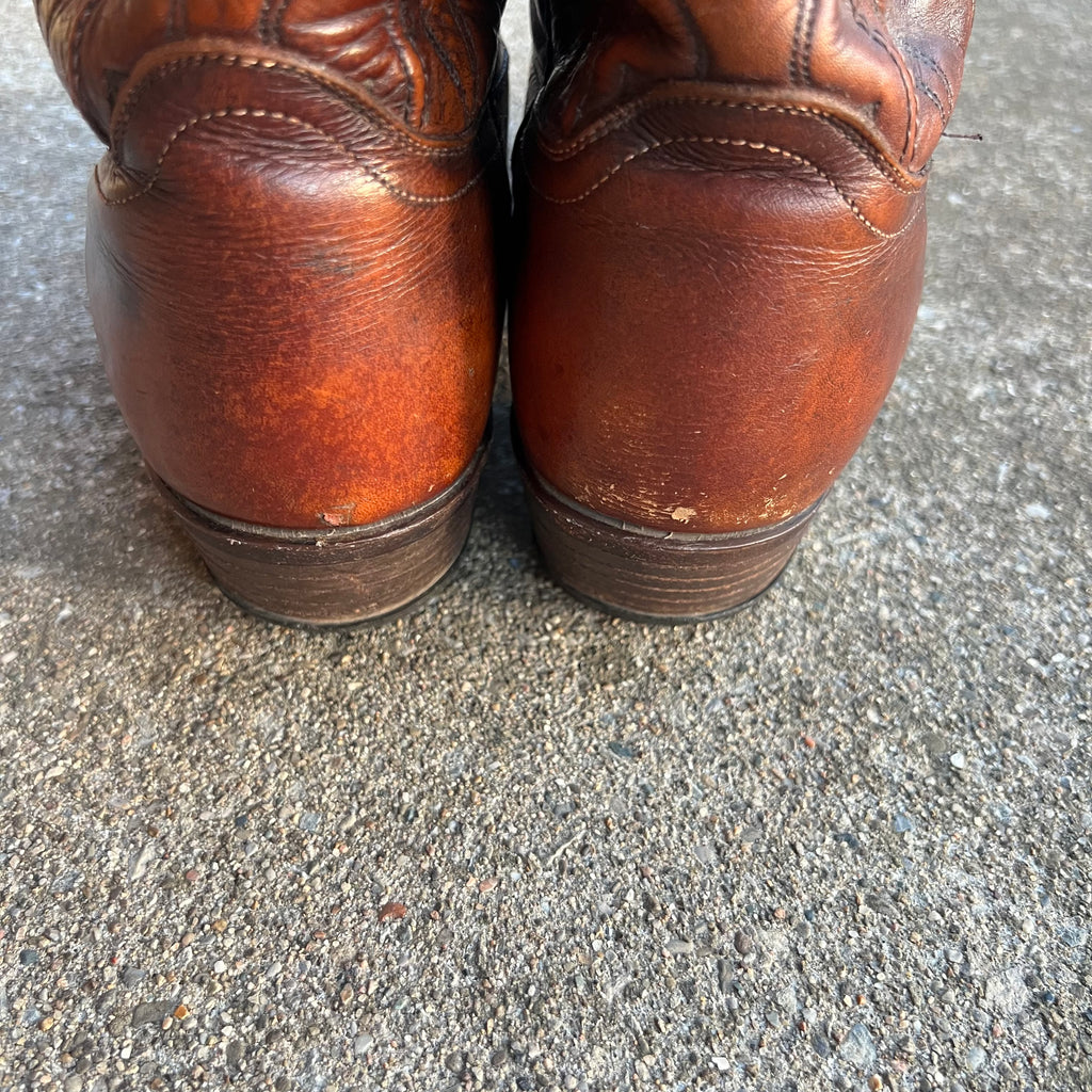 Vintage Dan Post Leather Cowboy Boots
