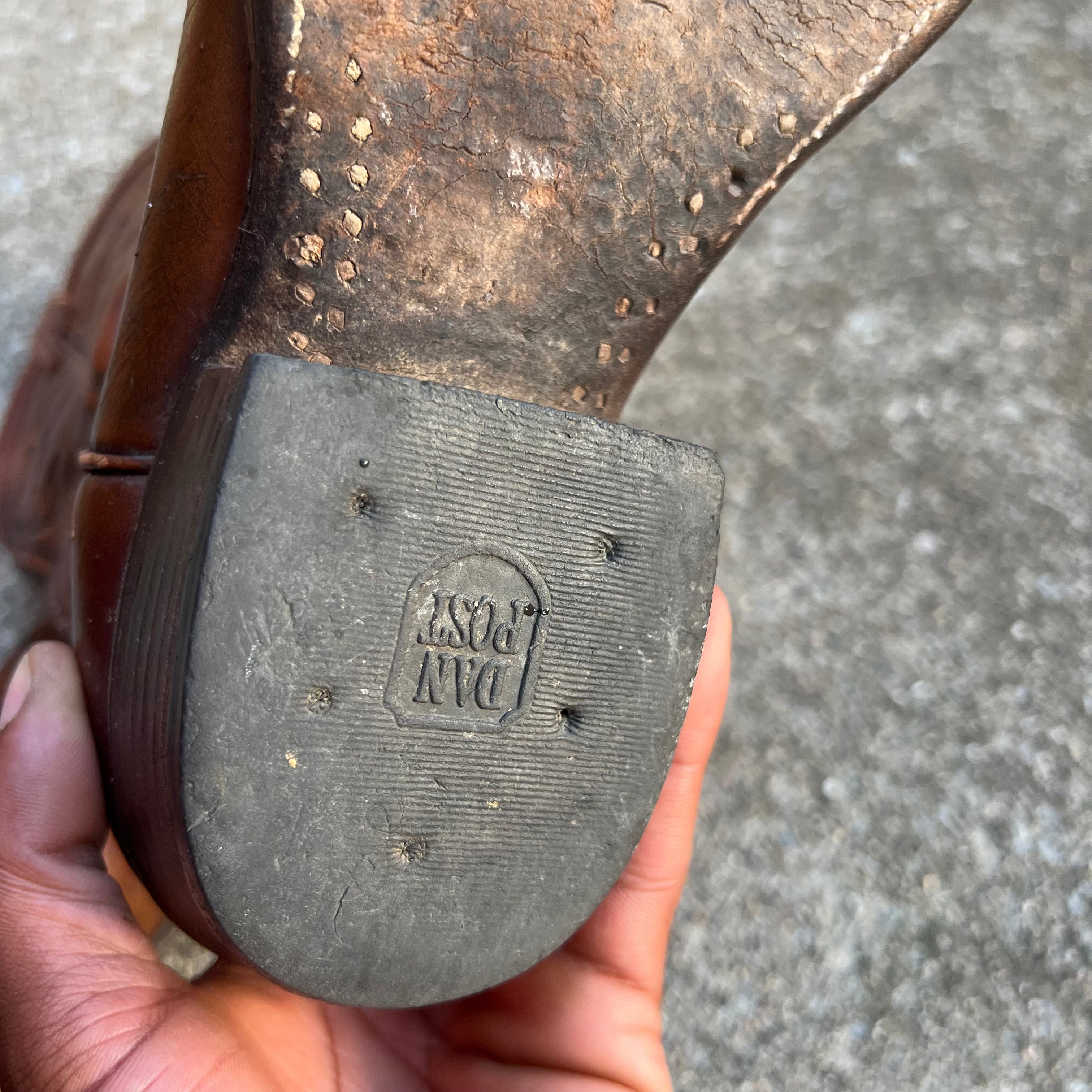 Vintage Dan Post Leather Cowboy Boots
