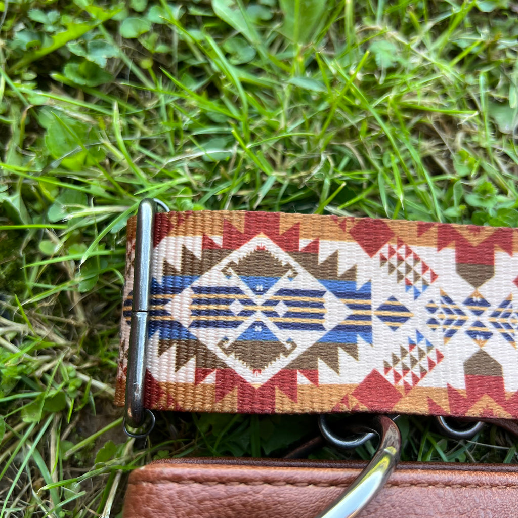 Wrangler Faux Leather Crossbody Bag with an Aztec Guitar Strap