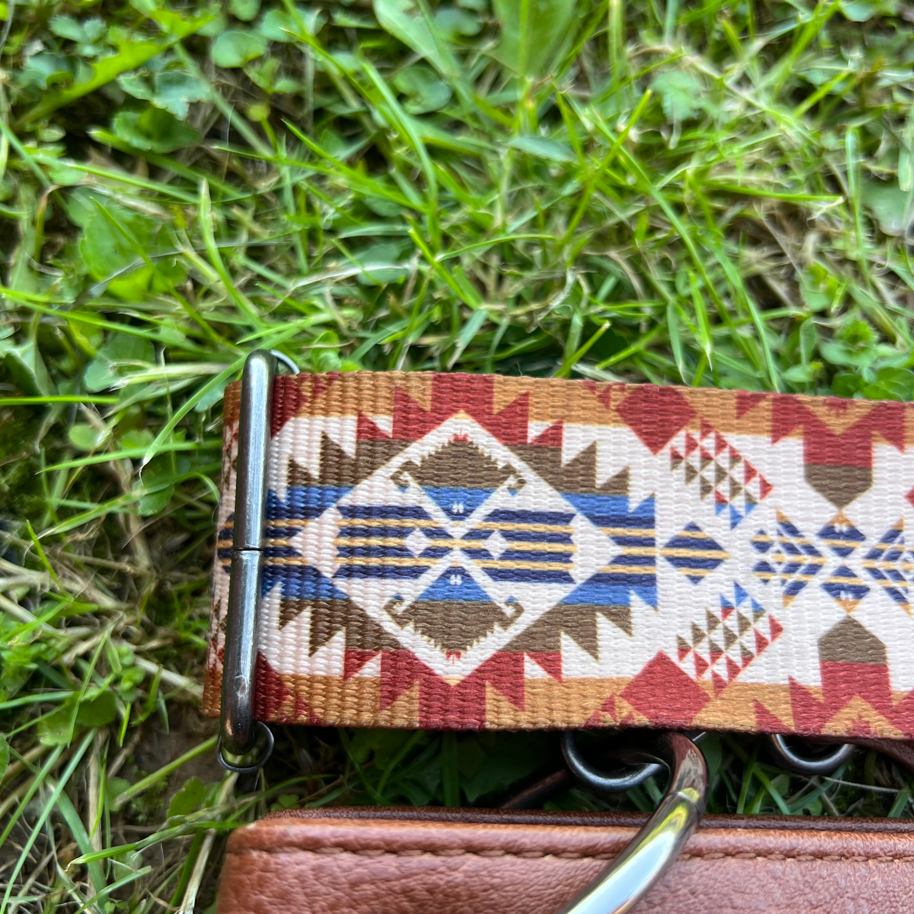Wrangler Faux Leather Crossbody Bag with an Aztec Guitar Strap