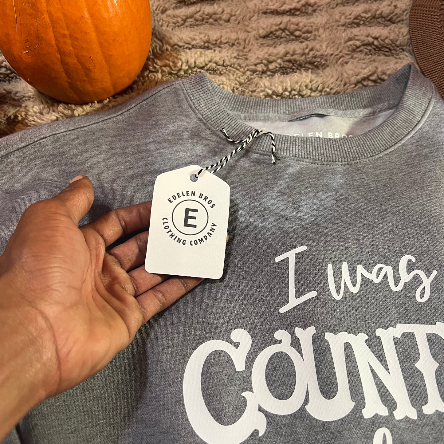 “Distressed Country Sweatshirt | Edelen Bros Clothing”