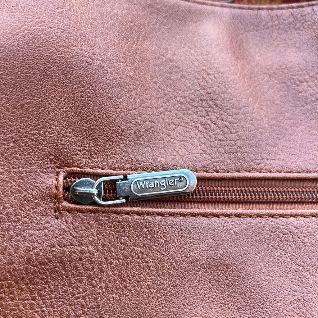 Wrangler Faux Leather Crossbody Bag with an Aztec Guitar Strap
