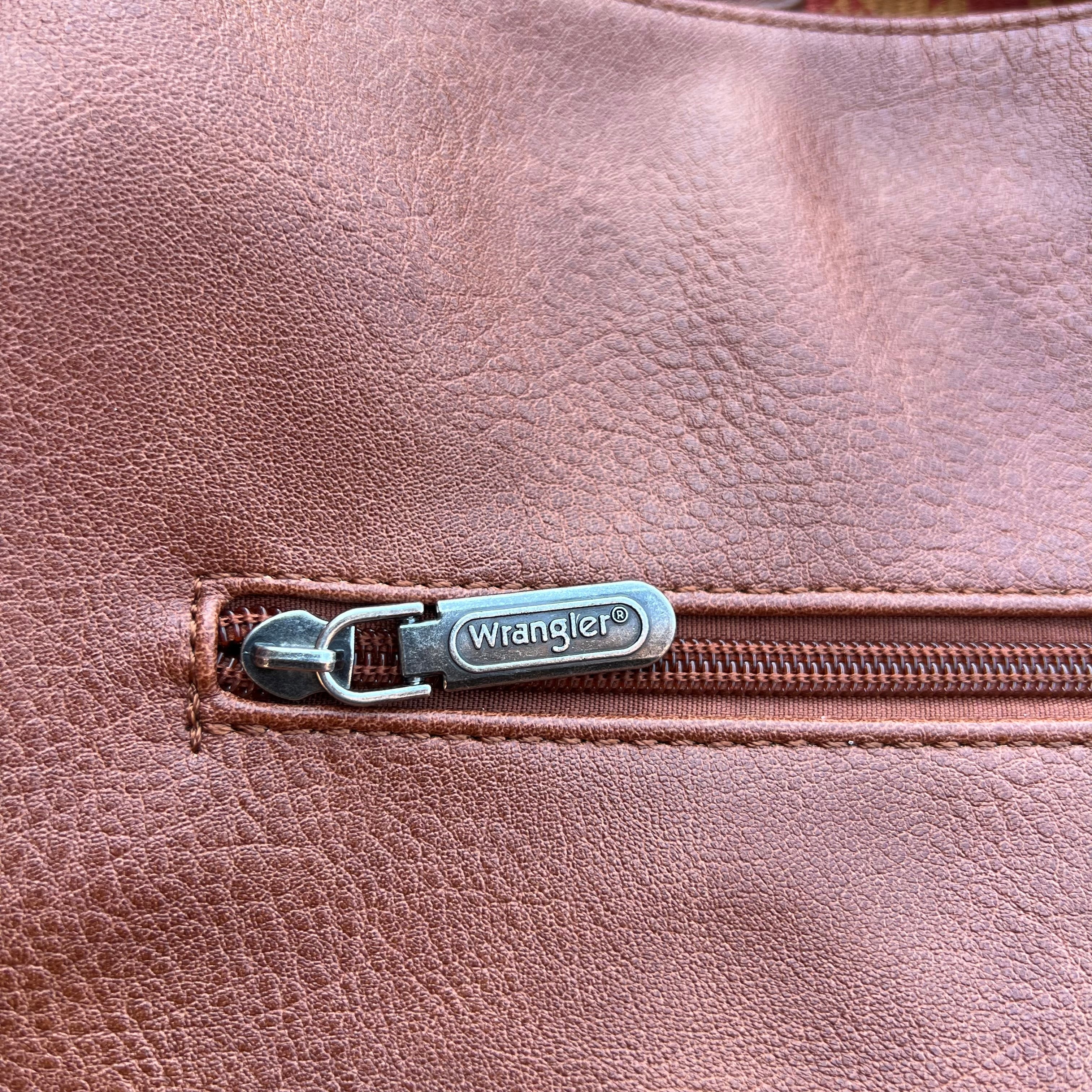 Wrangler Faux Leather Crossbody Bag with an Aztec Guitar Strap