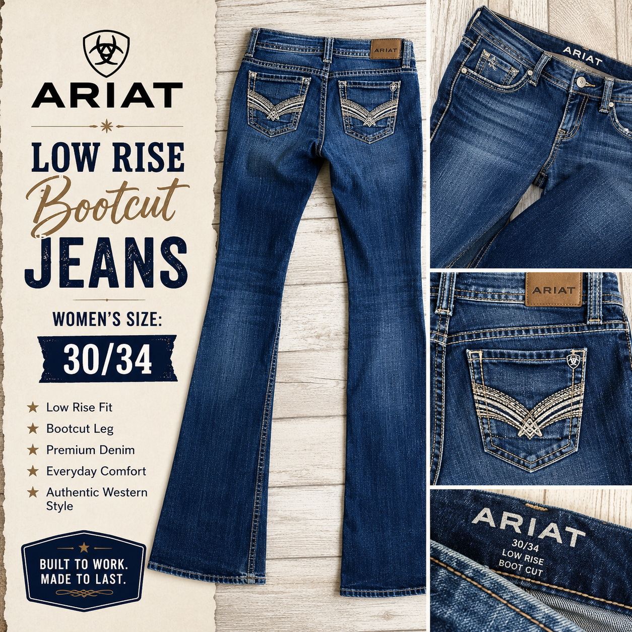 Ariat Low Rise Bootcut Jeans - Women's M4