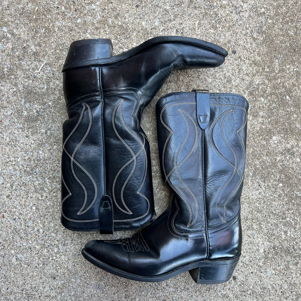 Texas Boot Company Men's All-Black Cowboy Boots