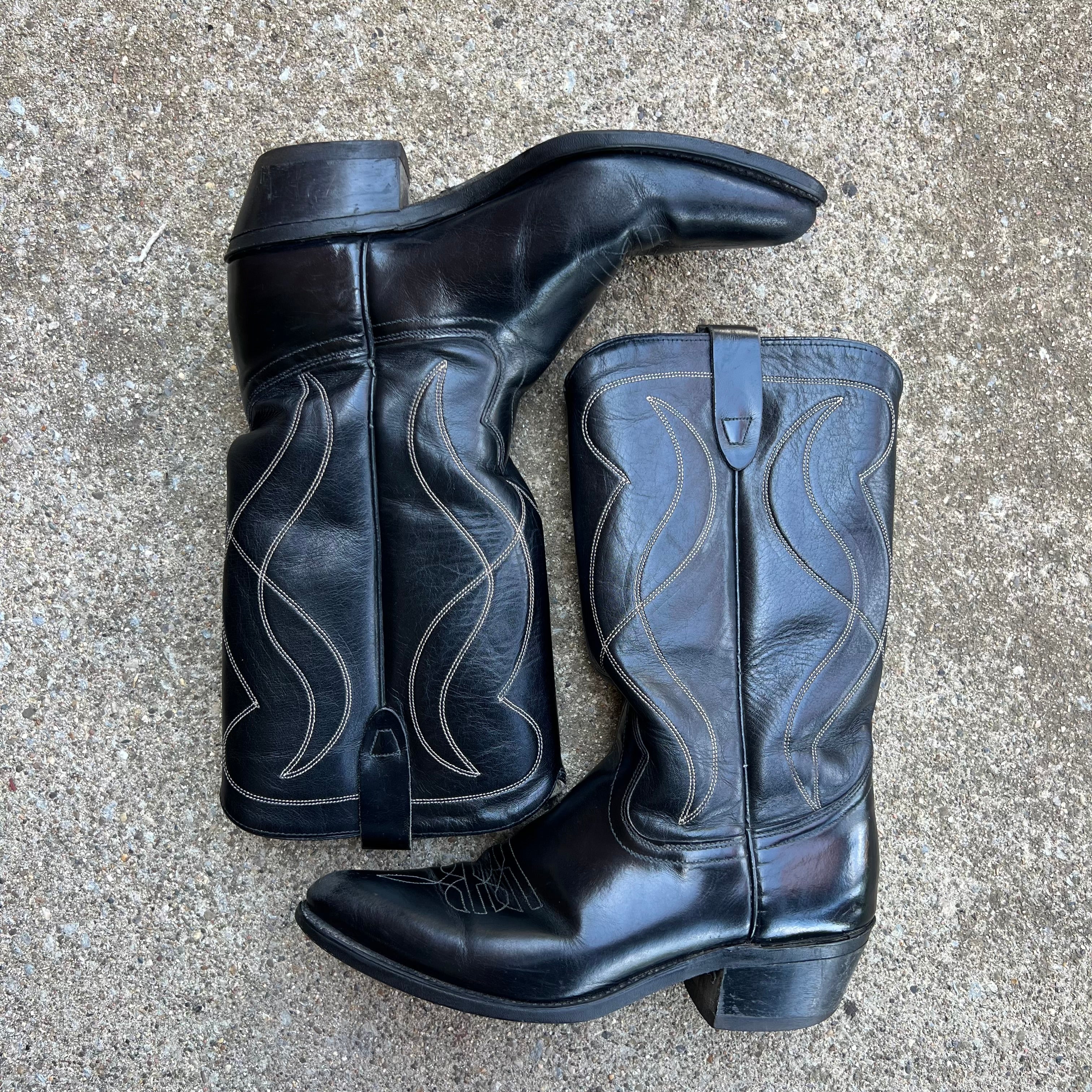 Texas Boot Company Men's All-Black Cowboy Boots
