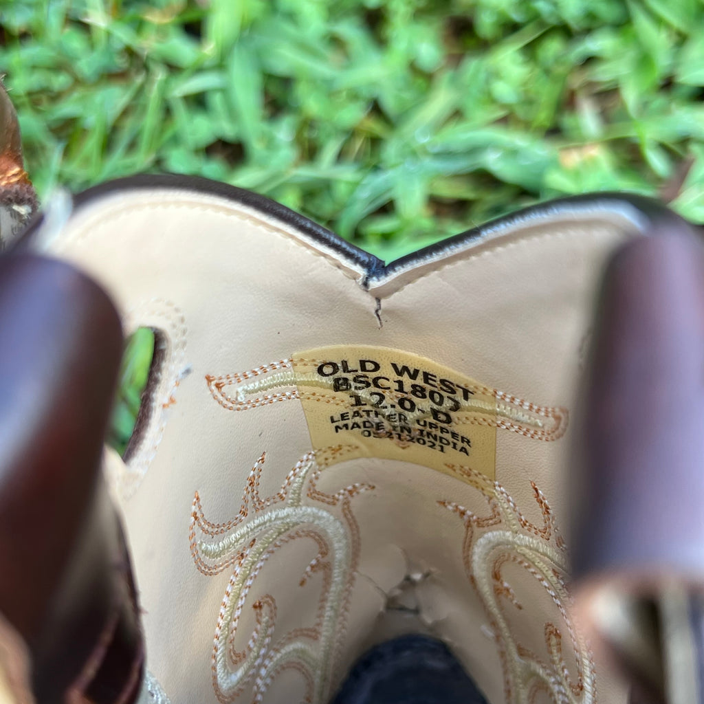 Old West Toddler Leather Western Boots