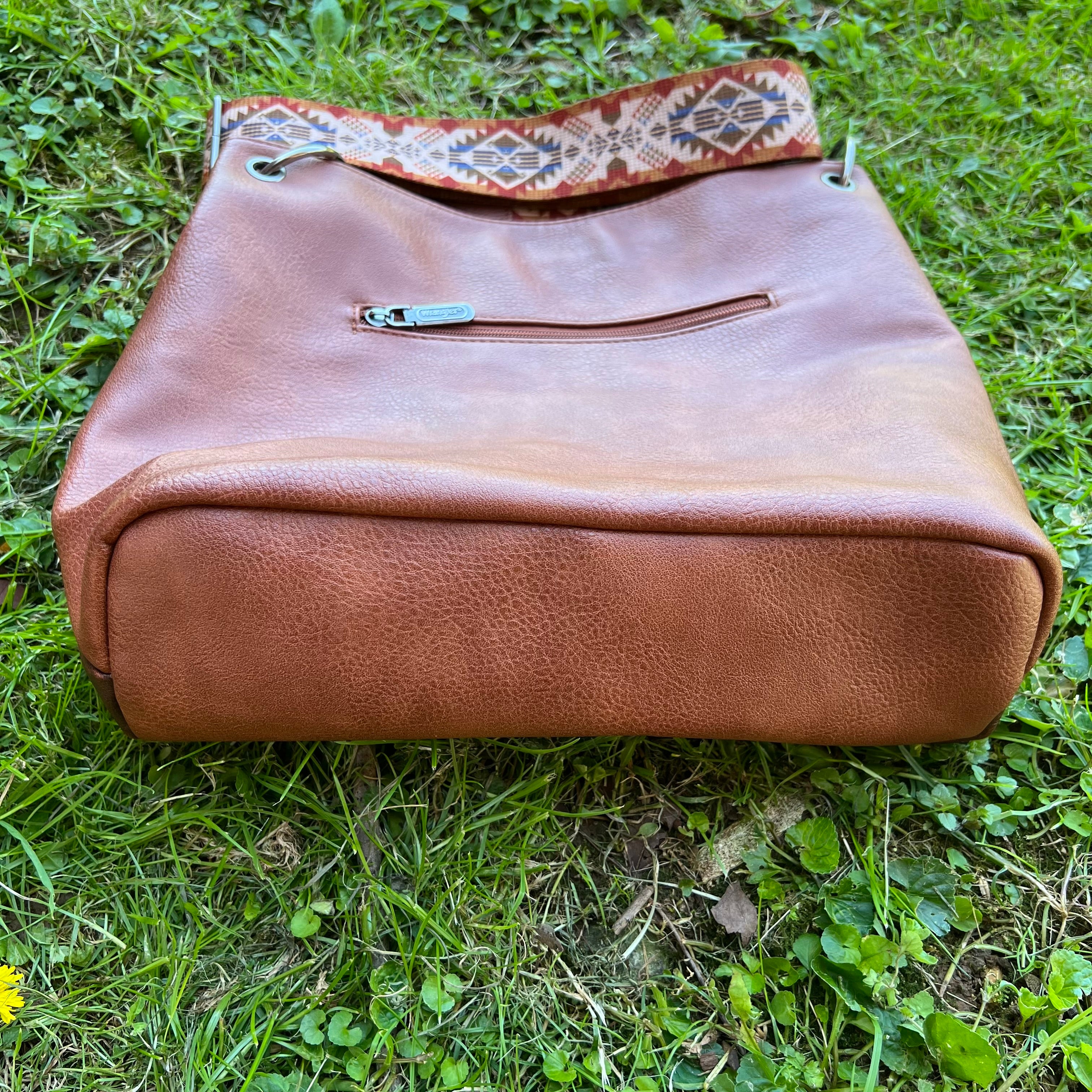 Wrangler Faux Leather Crossbody Bag with an Aztec Guitar Strap