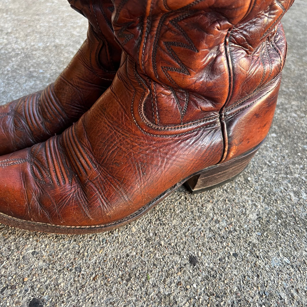 Vintage Dan Post Leather Cowboy Boots