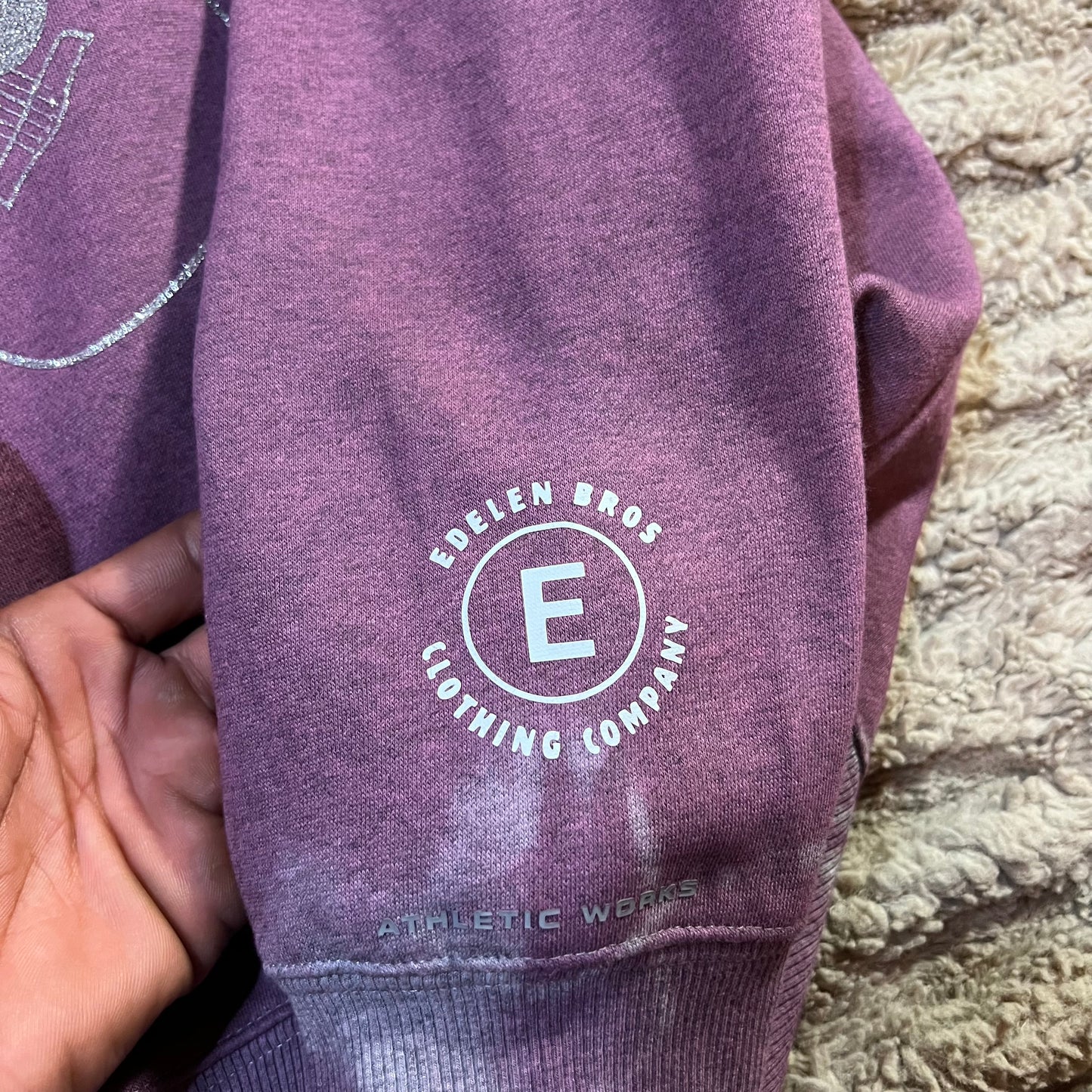 Country Rock Skull Sweater – Hand Dyed Distressed Purple