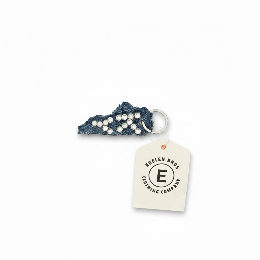 Kentucky Handcrafted Vintage Denim Keychains