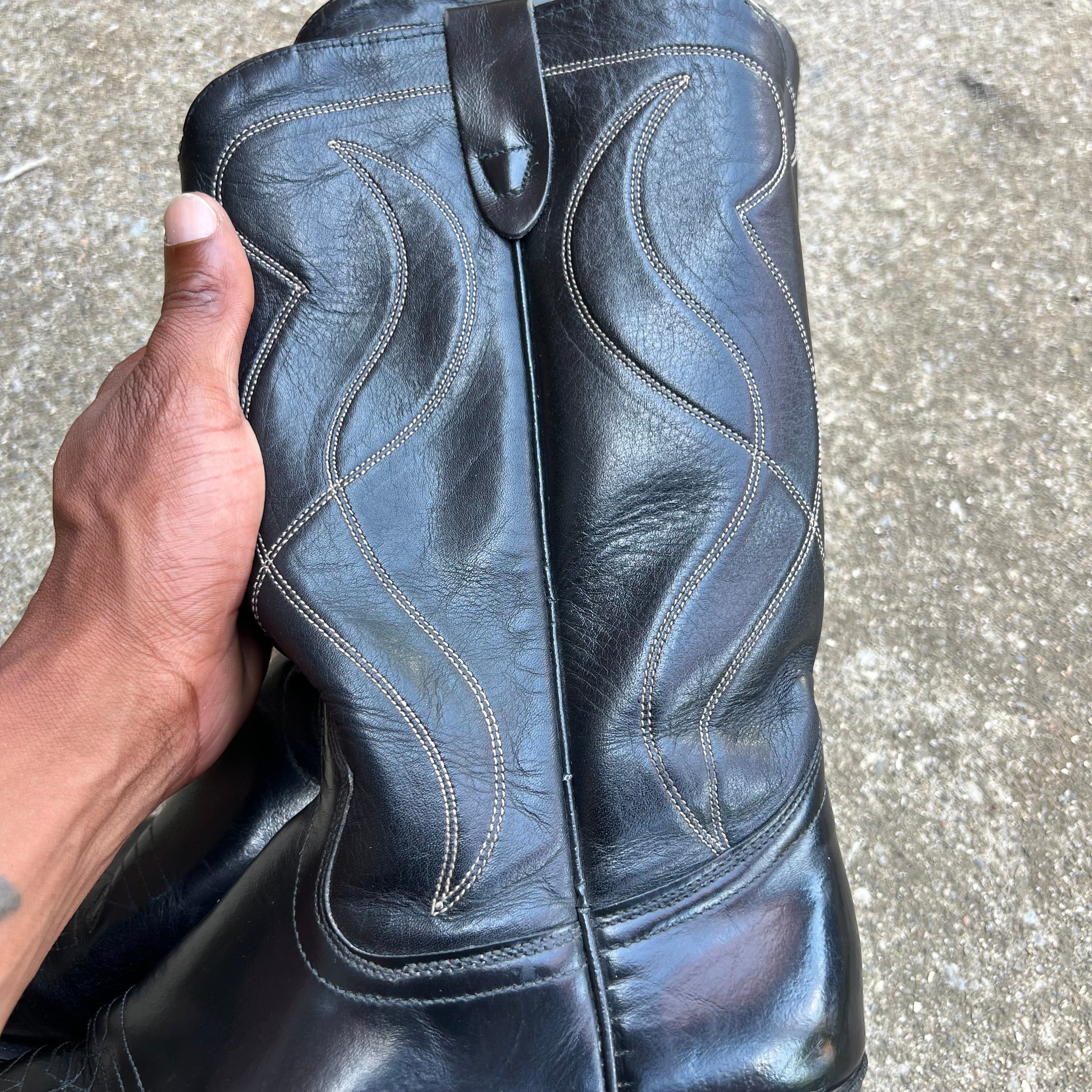 Texas Boot Company Men's All-Black Cowboy Boots