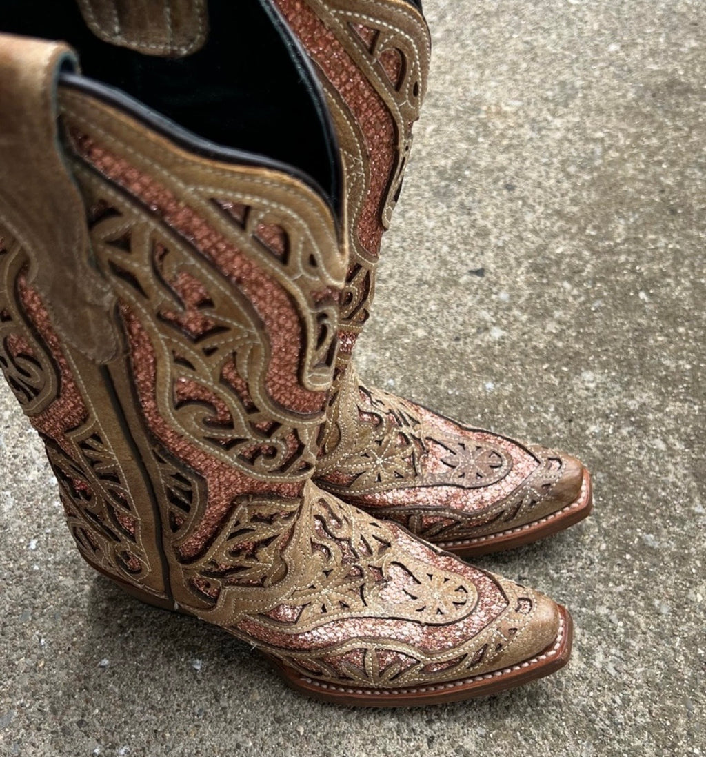 J.B Dillion Women’s Cowgirl Boots Glittery