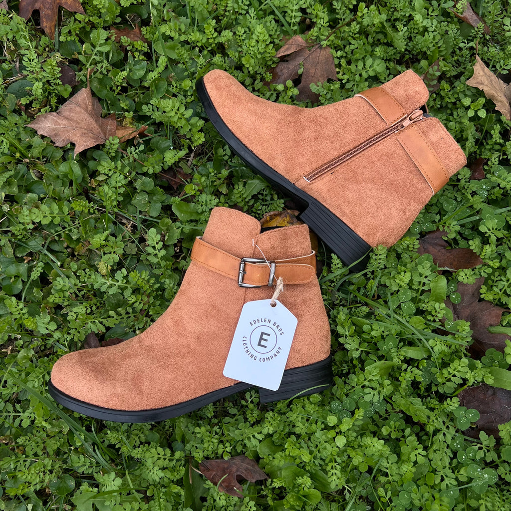 Edelen Bros Suede Corduroy Ankle Boots