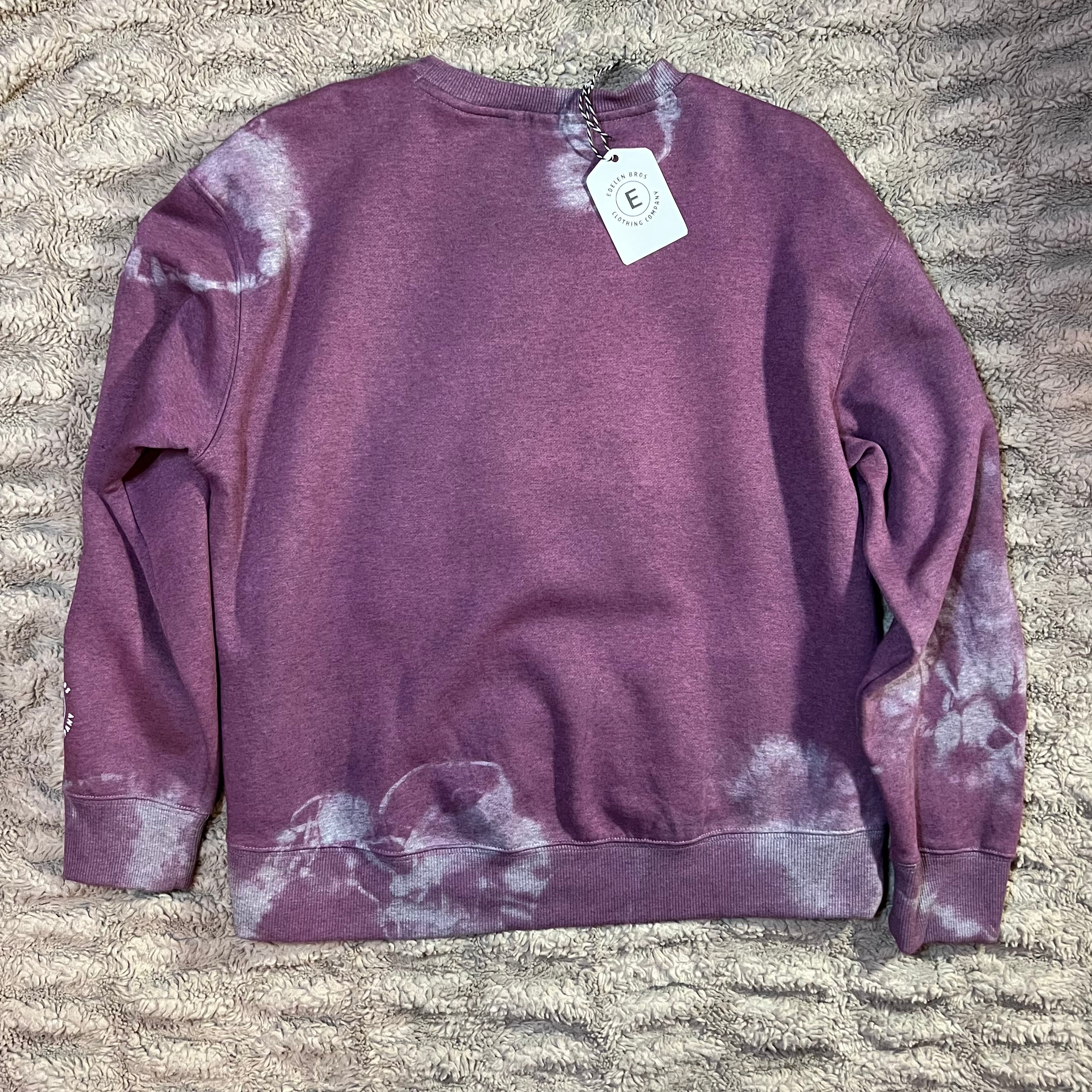 Country Rock Skull Sweater – Hand Dyed Distressed Purple