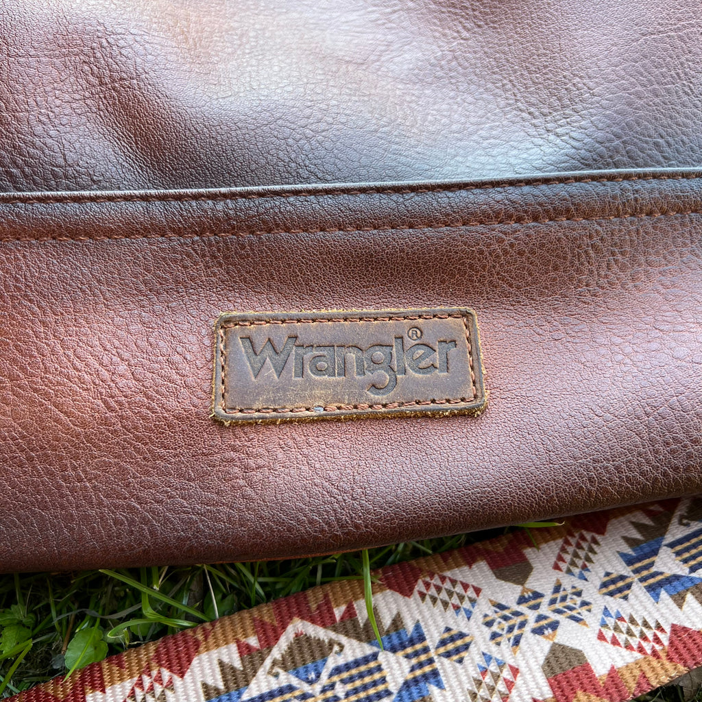 Wrangler Faux Leather Crossbody Bag with an Aztec Guitar Strap