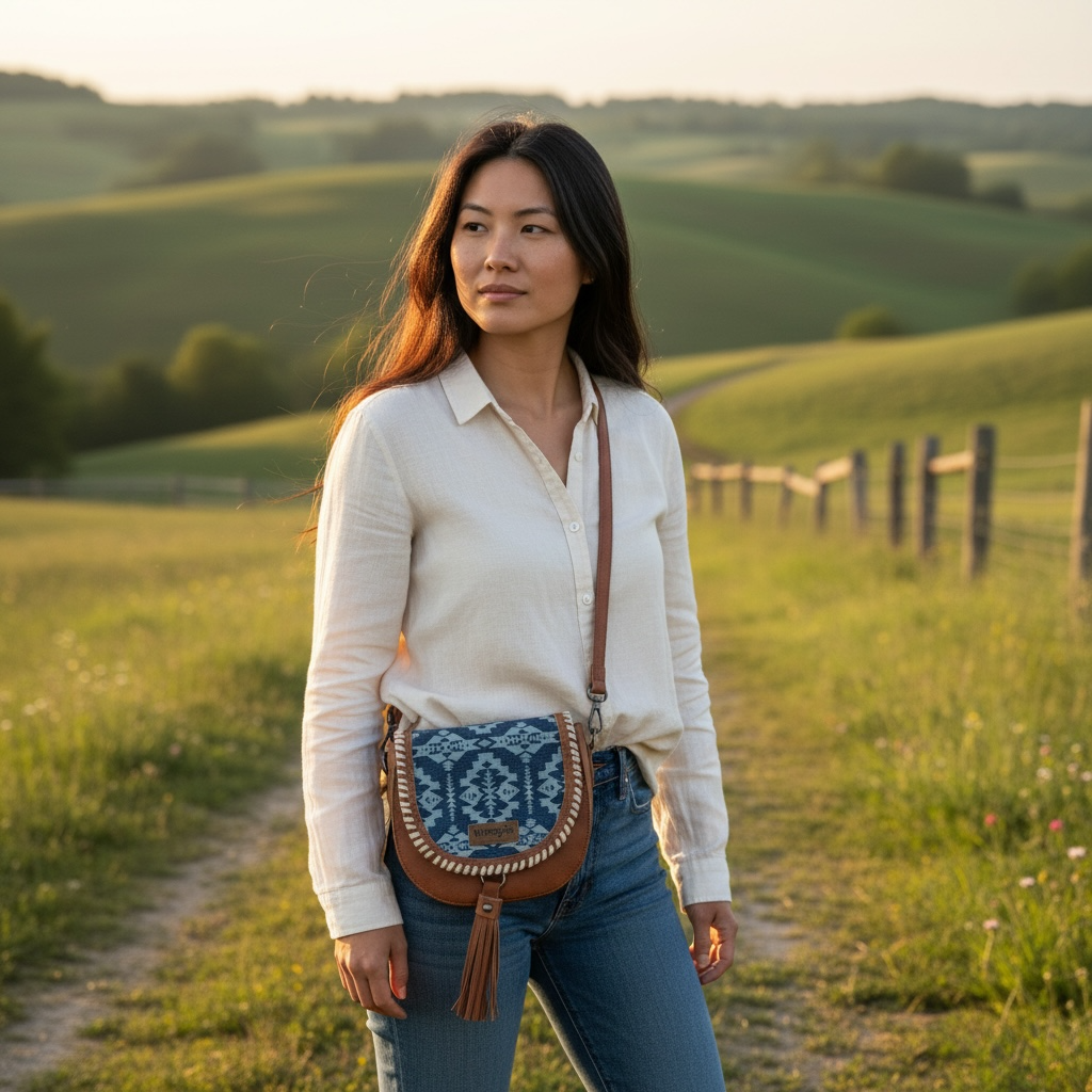 Aztec Saddle Bag Crossbody