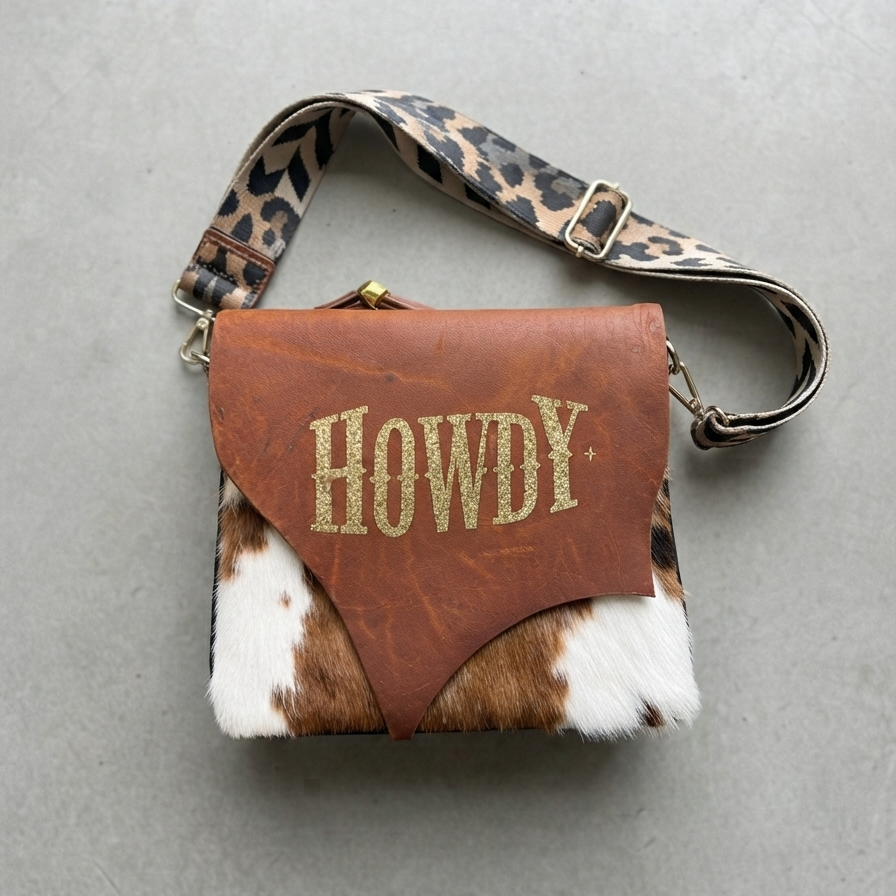 Howdy Cowhide Crossbody Edelen Bros Clothing