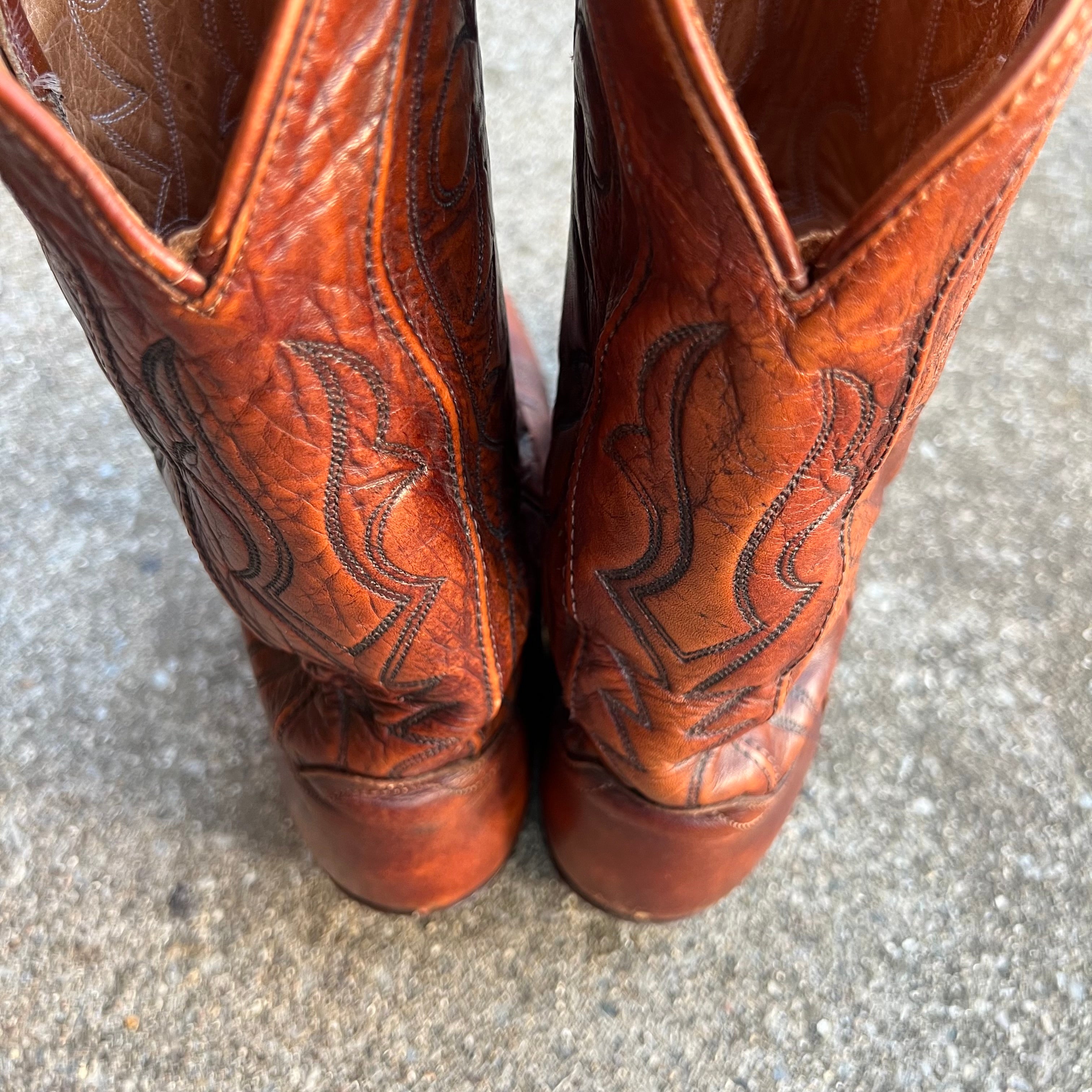 Vintage Dan Post Leather Cowboy Boots