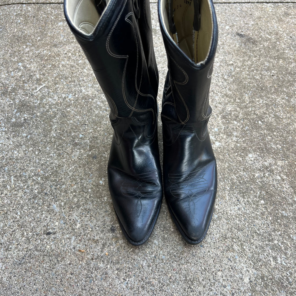 Texas Boot Company Men's All-Black Cowboy Boots