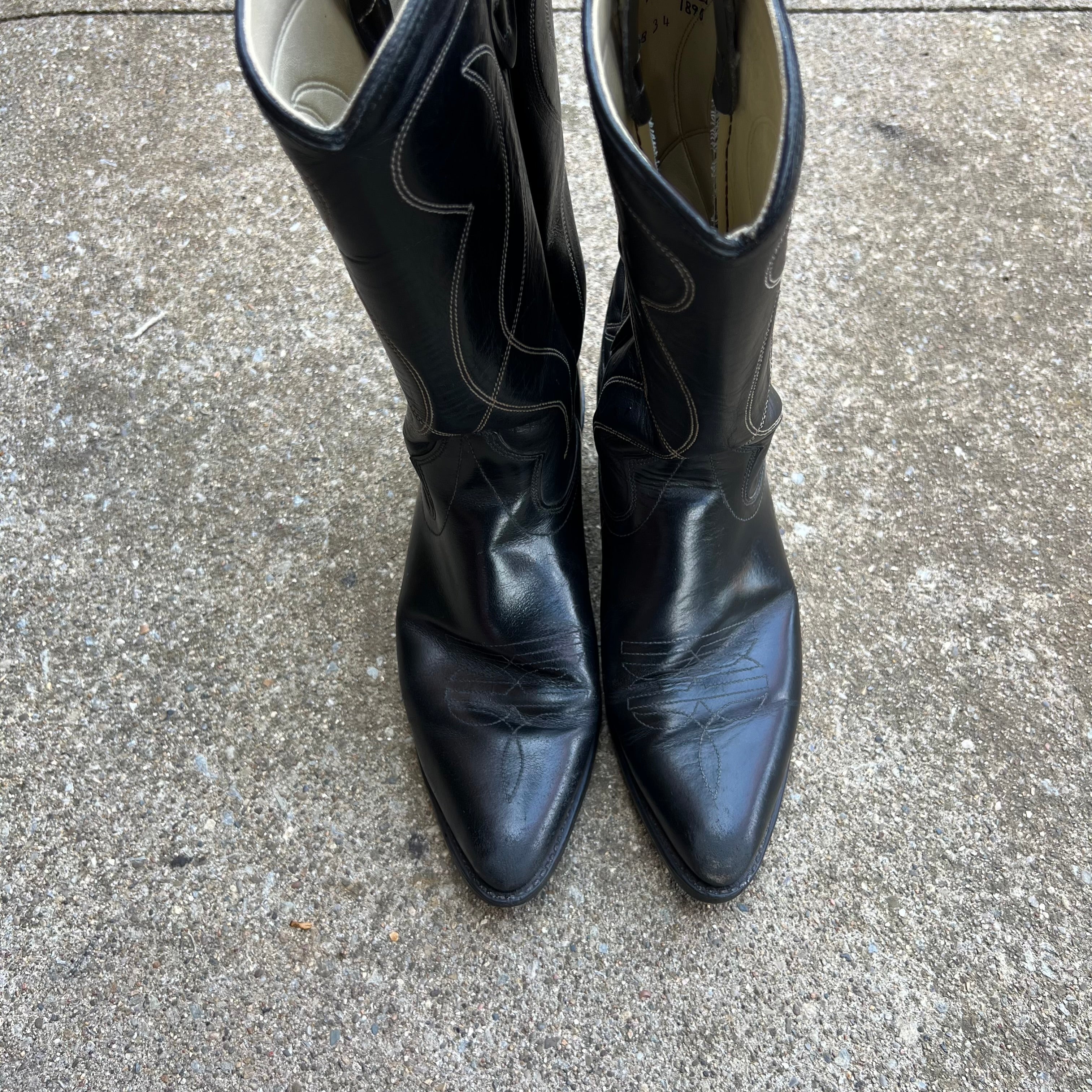 Texas Boot Company Men's All-Black Cowboy Boots