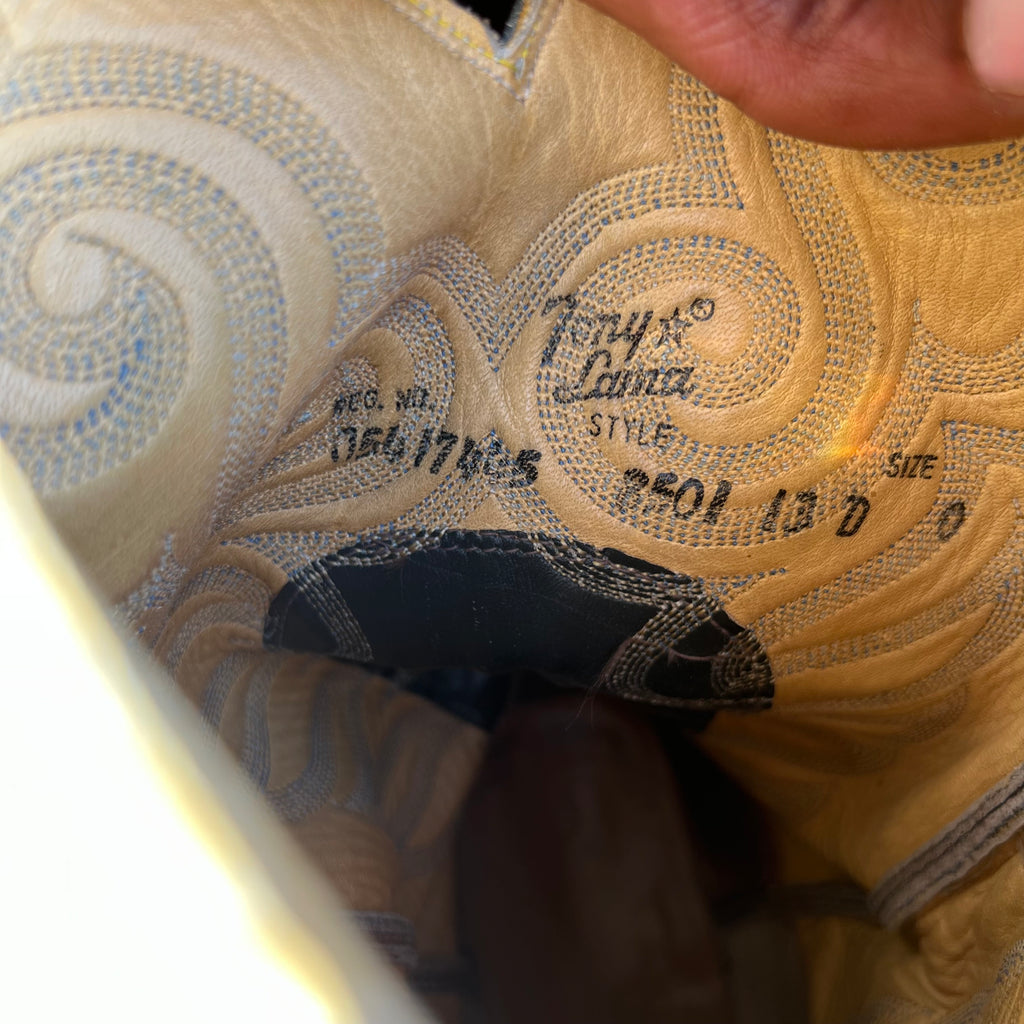 Rare Vintage Tony Lama Elephant Hide Boots