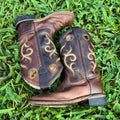 Old West Toddler Leather Western Boots