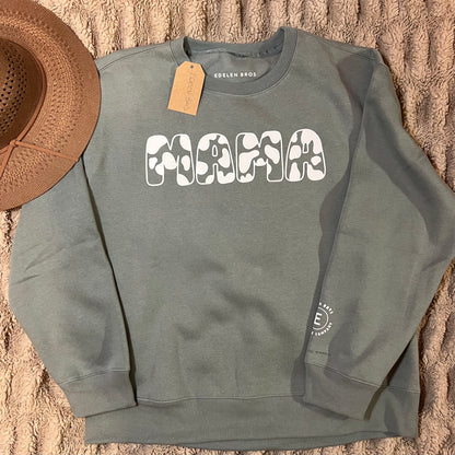 Country Cow Print Mama Sweatshirt
